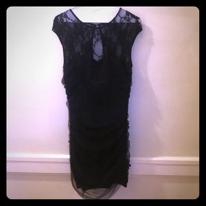 Form fitting lace cocktail dress
